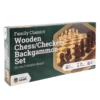 LPG 30cm Wooden Folding Chess/Checkers/Backgammon 2 LPG 30cm Wooden Folding Chess/Checkers/Backgammon -WINNING MOVES Shop 30cmWoodenFoldingChessCheckersBackgammon