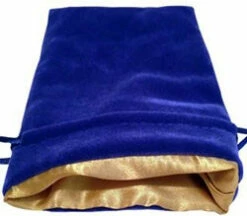 4x6 BU/GD Velvet/Satin Dice Bags