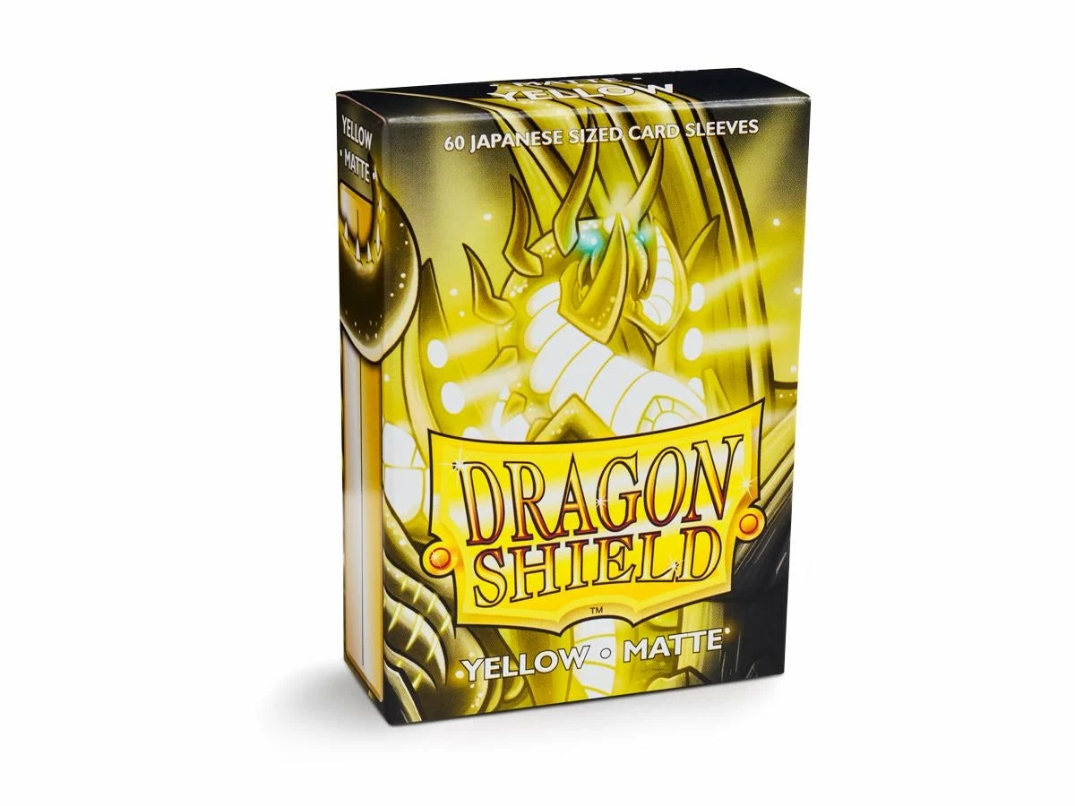 59x86 Yellow MATTE Sleeves - Dragon Shield Japanese CCG Size - Box 60