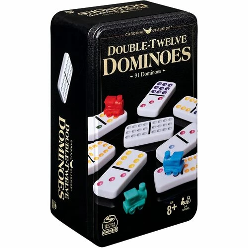 Double 12 Coloured Dominoes With Mexican Train In Tin 3 Double 12 Coloured Dominoes With Mexican Train In Tin