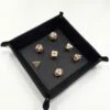 Black Leather Folding Dice Tray - 22x22cm -WINNING MOVES Shop BlackLeatherFoldingDiceTray 22x22cm