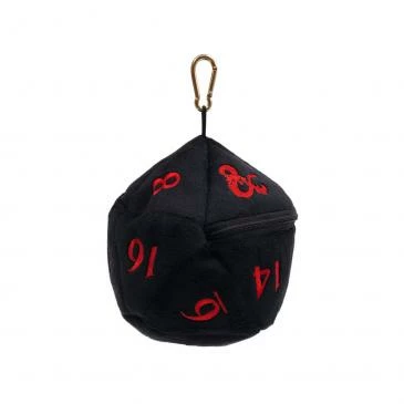 Black And Red Jumbo D20 Plush Dice Bag - Dungeons & Dragons 3 Black And Red Jumbo D20 Plush Dice Bag - Dungeons & Dragons