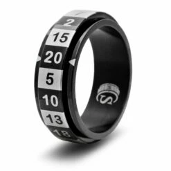 Black D20 Dice Ring
