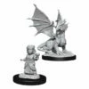 Dragon Silver Wyrmling & Female Halfling - D&D Nolzurs Marvelous Unpainted Minis -WINNING MOVES Shop DragonSilverWyrmling FemaleHalfling D DNolzursMarvelousUnpaintedMinis