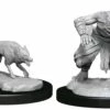 Wizkids Jackalwere & Jackal - D&D Nolzurs Marvelous Unpainted Miniatures -WINNING MOVES Shop Jackalwere Jackal D DNolzursMarvelousUnpaintedMiniatures