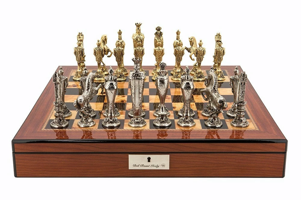 L2076DR - Renaissance On Walnut Finish Chess Box 20” With Compartments Chess SET 3 L2076DR - Renaissance On Walnut Finish Chess Box 20” With Compartments Chess SET