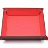 Red Leather Folding Dice Tray - 22x22cm -WINNING MOVES Shop RedLeatherFoldingDiceTray 22x22cm