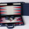 18Inch Leather- Blue - Backgammon- Dal Rossi- -WINNING MOVES Shop backgammon dal rossi 18inch leather blue