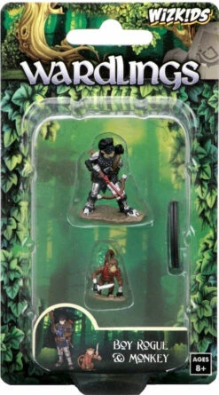 Wizkids Boy Rogue & Monkey - Wardlings - Pre-Painted Miniatures