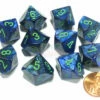 CHX27296 Lustous Polyhedral Dark Blue/green Set Of Ten D10s Chessex 2 CHX27296 Lustous Polyhedral Dark Blue/green Set Of Ten D10s Chessex -WINNING MOVES Shop chx27296 lustous polyhedral dark blue green set of ten d10s chessex