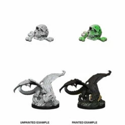 Wizkids Dragon Wyrmling Black - Nolzurs Marvelous Cuts Unpainted Miniatures