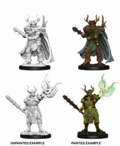 Wizkids Half-Orc Male Druid - Pathfinder Deep Cuts Unpainted Miniatures