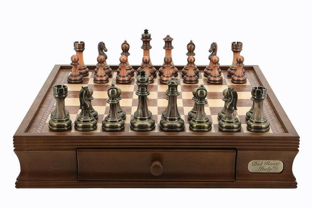 L2025DR - Antique Green/Copper 40cm Chess SET 3 L2025DR - Antique Green/Copper 40cm Chess SET