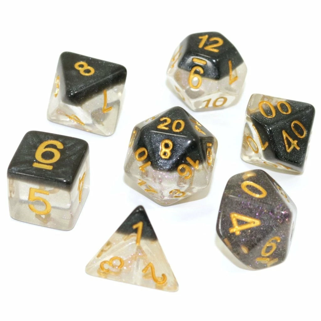 Onyx Snowglobe - Die Hard Dice Polymer Set Polyhedral 3 Onyx Snowglobe - Die Hard Dice Polymer Set Polyhedral