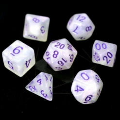 Purple Moonstone - Die Hard Dice Polymer RPG Polyhedral Set