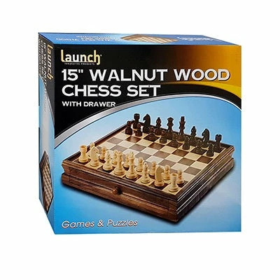 15inch Wood Chess With Drawers - Launch Chess 3 15inch Wood Chess With Drawers - Launch Chess